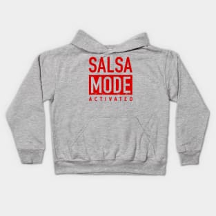salsa mode - Activated - vintage red design Kids Hoodie